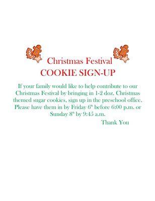 Cookie sign up