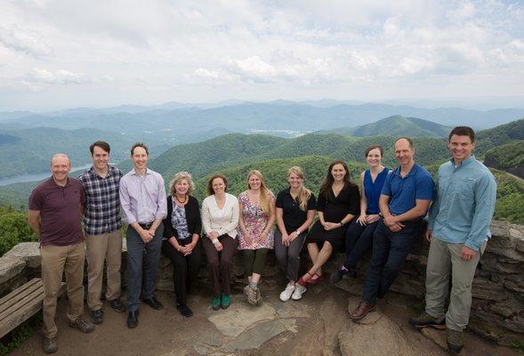 Members of Parsec's Asheville team at Craggy Mtn