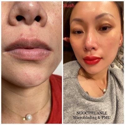 Are you ready to change your lips's color? She did.

Message or call to me for more consultation!