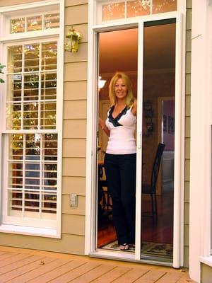 Retractable Screen door are great way to screen any door. Ideal for Single Doors, French Door and Patio Sliders. 100%  IN THE USA.