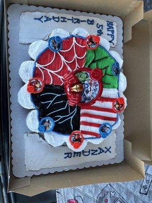 Avengers Cupcake Cake