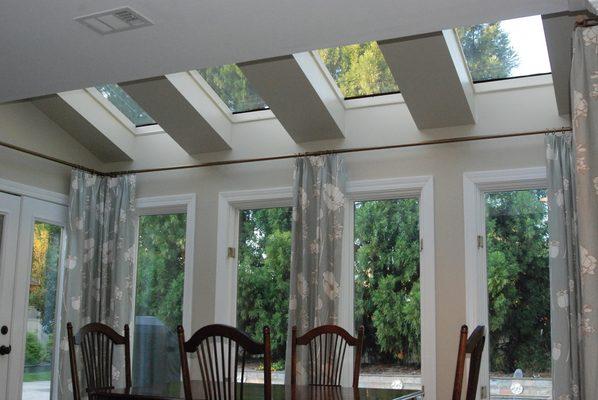 Beautiful Dining Room SIG Skylights installation by Robert's Roofing.