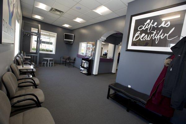 The waiting room at Flemington Chiropractic Center