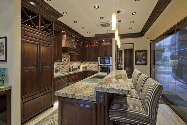 Interior view of a full build over at Motorcoach Country Club in Indio, CA.