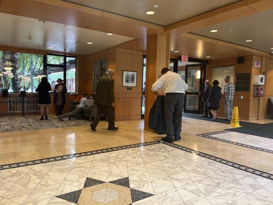 Lobby after services