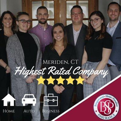 Meriden, CT highest rated insurance agency based on Google reviews!