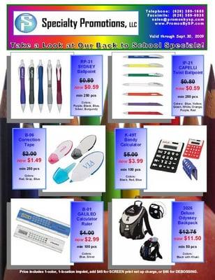 LOOK HERE!  Back to School Specials