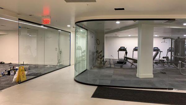 Glass partition