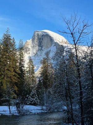 Half Dome in the winter