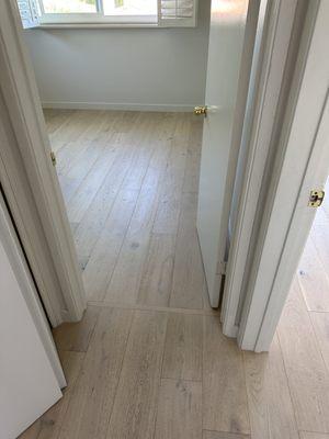 Engineered hardwood floor installation