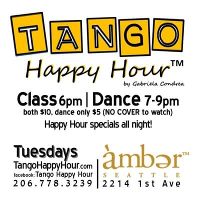 Each and every Tuesday! facebook.com/TangoHappyHour