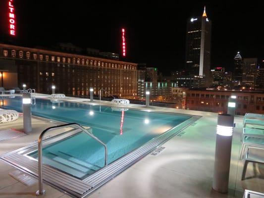 Rooftop pool.