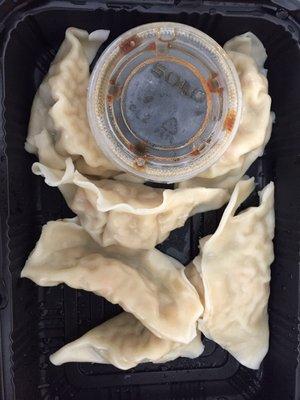 1 order chicken dumplings - $8 Surprisingly good!