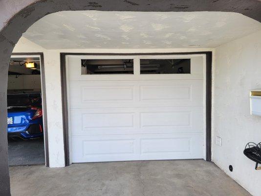 Doors prior to panels installation. All windows removed.