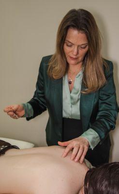 Acupuncture to relieve tension, stress, and acute and chronic pain.