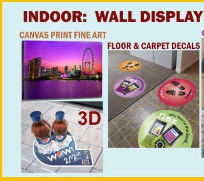 Canvass wall frames in different sizes with your custom pictures. Floor graphics - wall posters sticking, your custom graphics No Charge