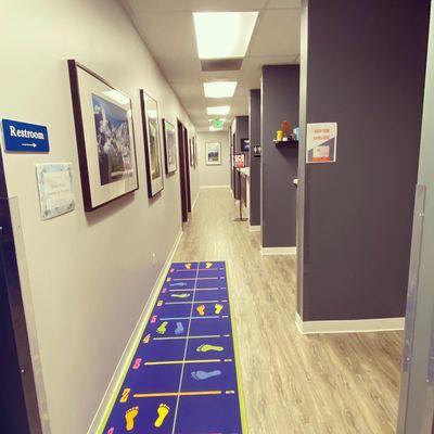 Back hallway with Sensory walk