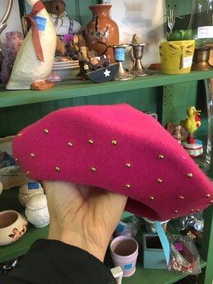 I found a raspberry beret.