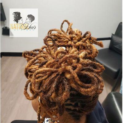 Loc petal updo!