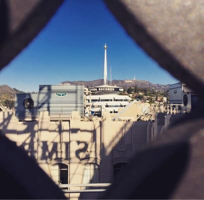 Capitol Records and Hollywood Sign