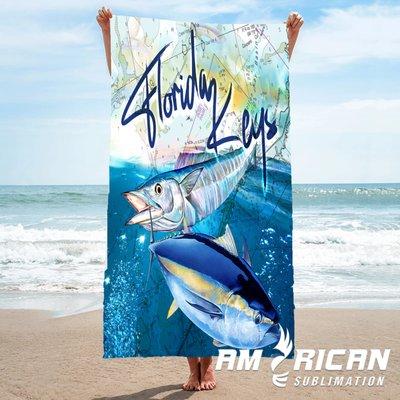 Beach Fishing Towel Collection American Sublimation USA