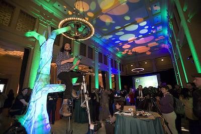 2011 Festival Opening Night Party with bicycle-powered DJ at the Bently Reserve.