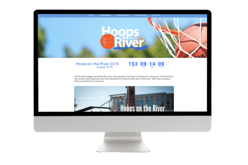 Website design for 3-on-3 Basketball Tournament.