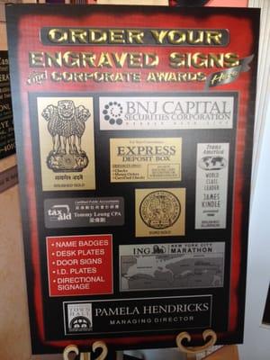 Custom engraved signs