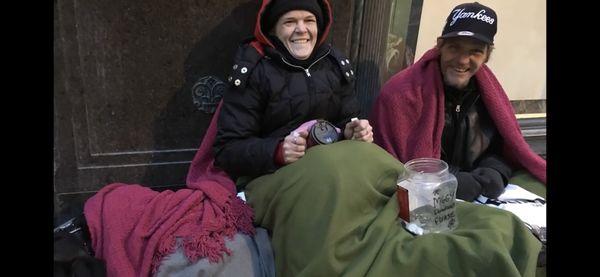 Homeless enterprise ... there are expenses living on the street!