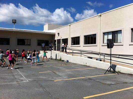 Zumba class at Golds Gym in Marlboro!