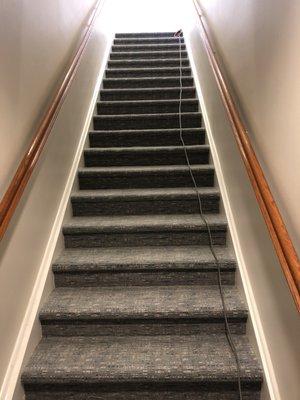 Golf Club 10 yr old glued carpet removal after installation of new plush, patterned Stanton carpet.