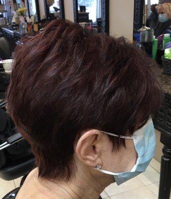 Beautiful haircut and color by stylist Diane