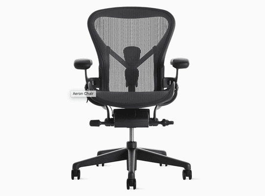 Aeron fully-adjustable chair.