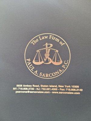 The Law Firm Of Paul A Sarcona, PC