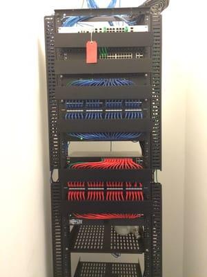 This is a server rack that we installed at a new office in Wynwood. It was an "all nighter!"