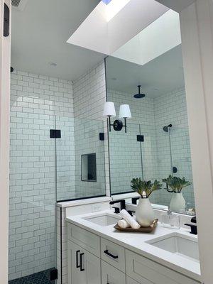 Love skylight in bathroom!