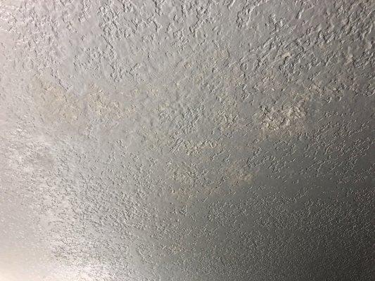 Unfinished paint on the ceiling