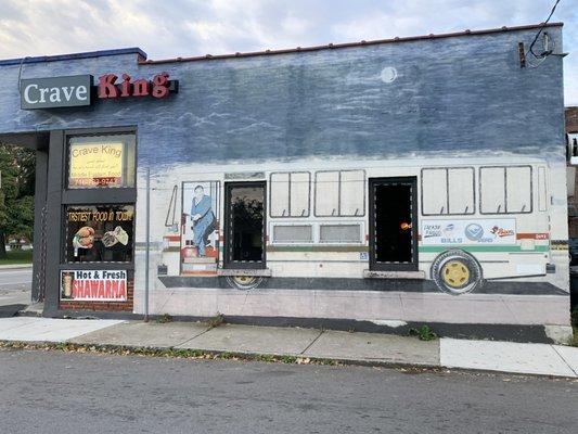 Buffalo Food Sports Bus Mural