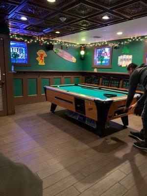 Pool table area