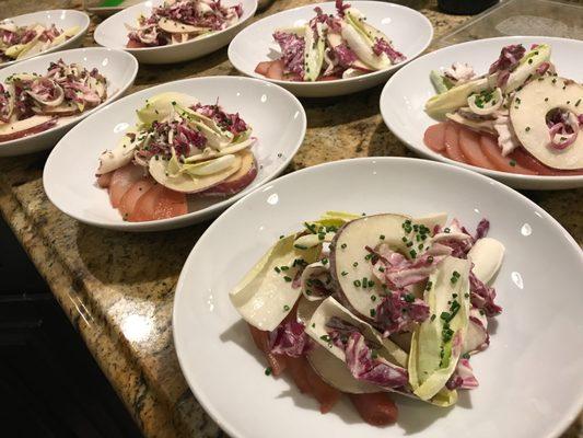 Fresh ingredients used by a FFK private chef