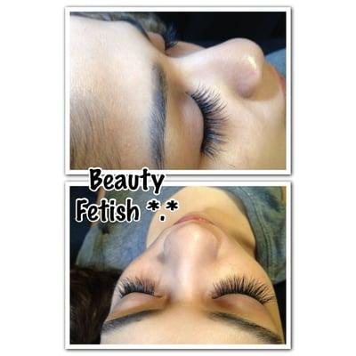 Beautiful semi permanent eyelash extensions! *_*