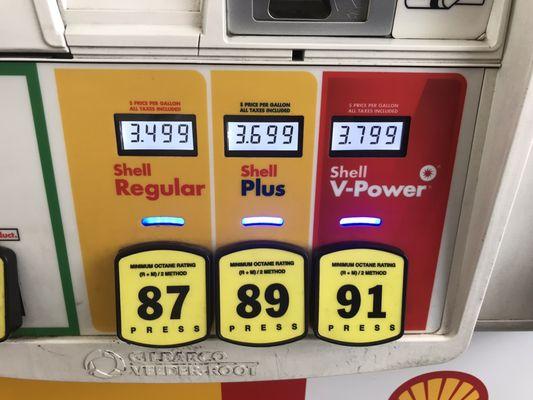 Prices of gas with my 70 cents off Ralph's Reward