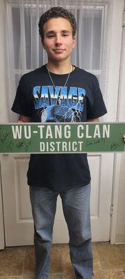 The official Wu-Tangbsign I won for my son.