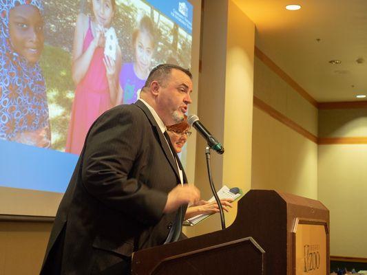 Speaking & MC'ing event for large, local non-profit.