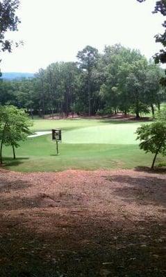 Looking at the course from the pool grill.