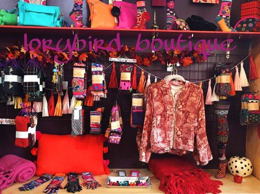 Brilliant colors and fun unique items at Lorybird Boutique