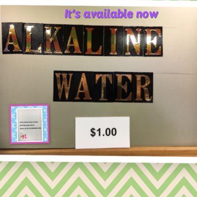 Alkaline water is $1.00 only