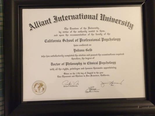 My PhD Diploma