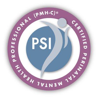 I'm certified in perinatal mental health by Postpartum Support International.