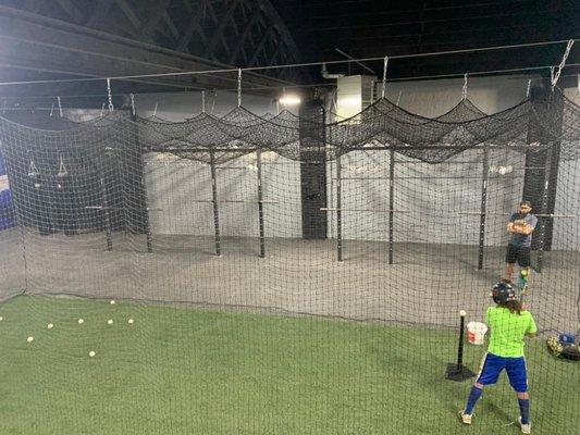 Indoor batting cage